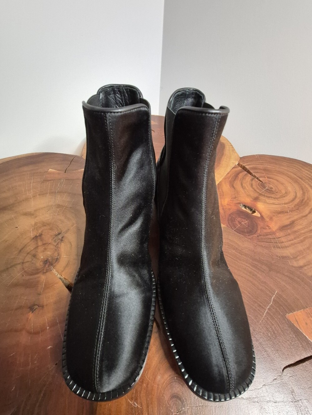Tibi Satin Chelsea Pull-On Ankle Boots - 39